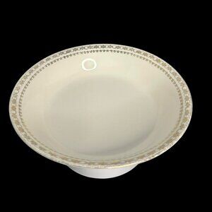 alfred meakin bowl, gold crown, 16kt gold trim 7.5"